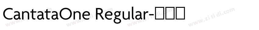 CantataOne Regular字体转换